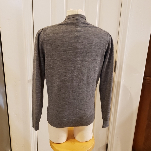 Dalkeith made in England 100% Pure Virgin wool V Neck Sweater w/ Tie Det… - Picture 4 of 10